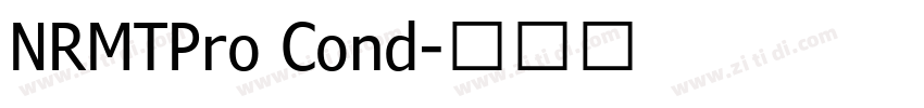 NRMTPro Cond字体转换